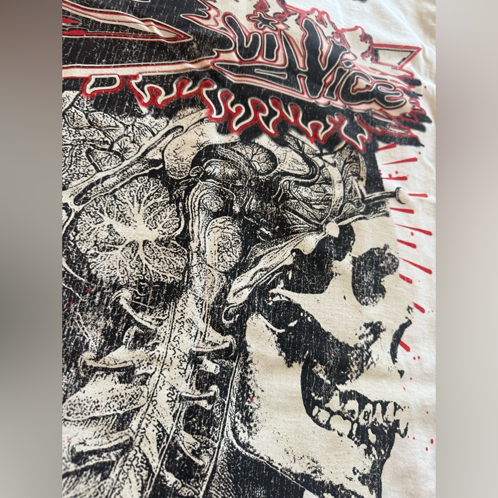 Evil Vice “Anatomy Skull” Graphic Tee (White/Red/Black)